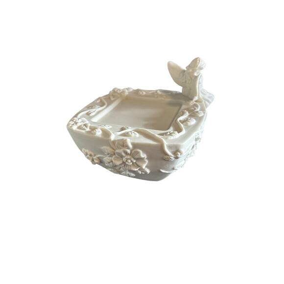 PartyLite Bisque Porcelain Fairy Enchantment Pillar Candle Holders Retired Pair - Picture 8 of 10